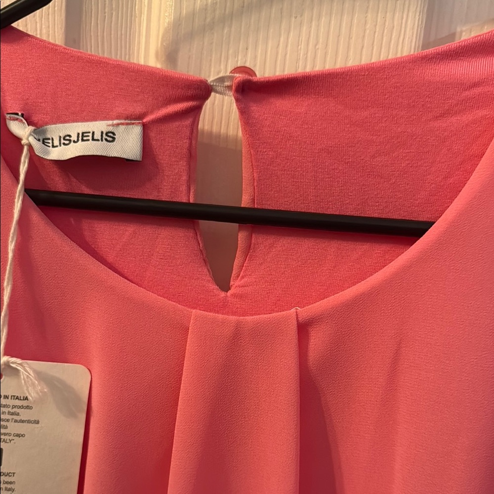 Pink Ruffled 3/4 Sleeve Boxy Blouse - Picture 8 of 10